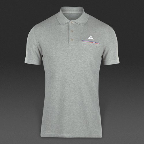 Le Coq Sportif Partido SS Polo Light Heather Grey for Men